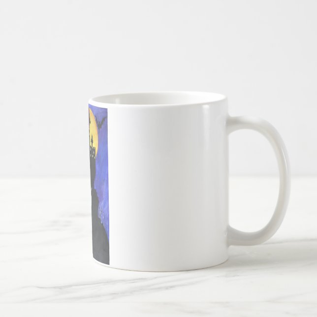 Taza De Café Feliz Mug Blanco clásico de Halloween (Derecha)