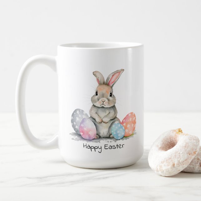 Taza De Café Feliz Mug de Pascua (Con donut)
