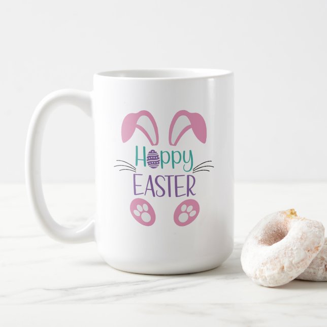 Taza De Café Feliz Mug de Pascua (Con donut)
