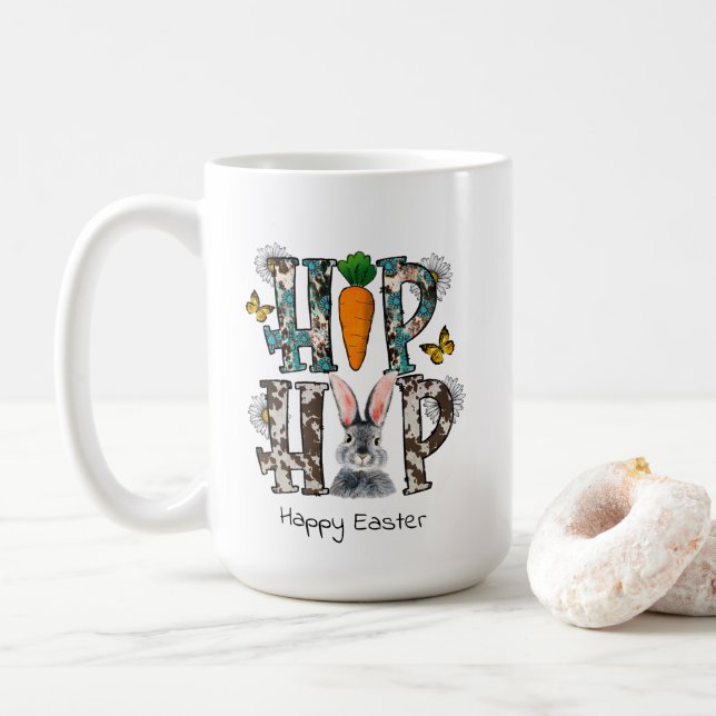 Taza De Café Feliz Mug de Pascua (Con donut)