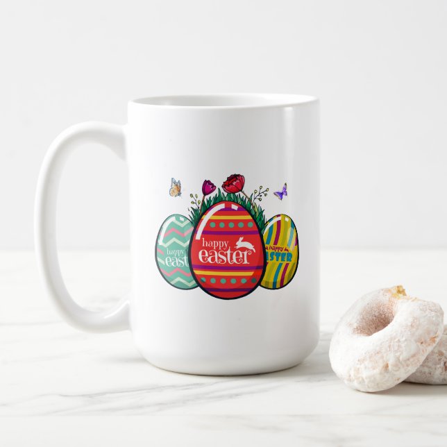 Taza De Café Feliz Mug de Pascua (Con donut)
