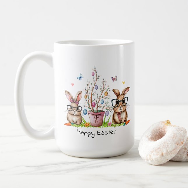 Taza De Café Feliz Mug de Pascua (Con donut)