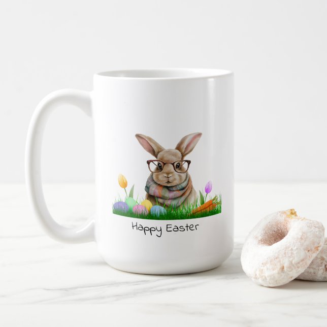 Taza De Café Feliz Mug de Pascua (Con donut)