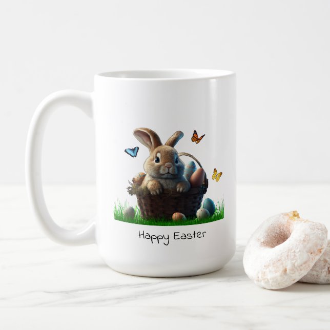 Taza De Café Feliz Mug de Pascua (Con donut)
