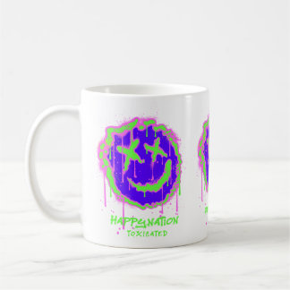 Taza De Café Feliz Nación Toxificada Mug - Audaz Declaración Di