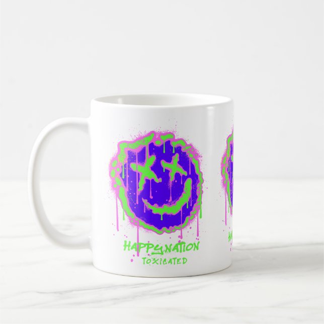 Taza De Café Feliz Nación Toxificada Mug - Audaz Declaración Di (Izquierda)