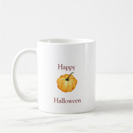 Taza De Café Feliz naranja de Halloween calabaza acuática