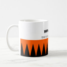 Taza De Café Feliz Naranja de Halloween negro personalizado