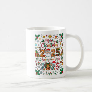 Taza De Café Feliz Navidad 2025 - Feliz Año Nuevo 2026 Matchin