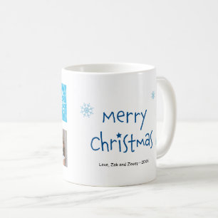 Taza De Café Feliz Navidad 2 Foto Personalizado Mug