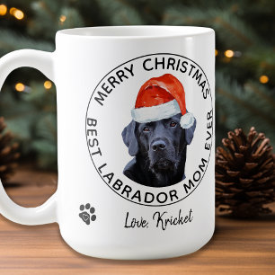 Taza De Café Feliz Navidad a la mejor madre de Labrador jamás e