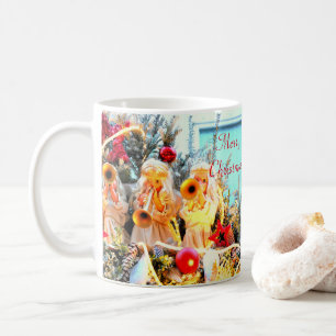 Taza De Café Feliz Navidad a los ángeles anunciando