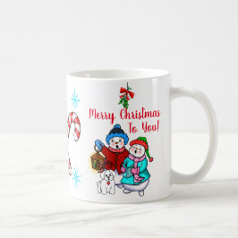 Taza De Café "Feliz Navidad a ti": Mug de Snowmen