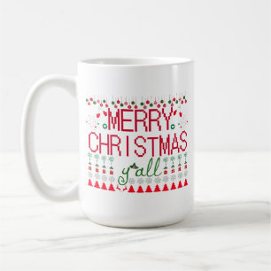 Taza De Café "Feliz Navidad a Todos" Suéter Feo