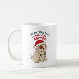 TAZA DE CAFÉ FELIZ NAVIDAD A UN MÉDICA DE PALABRAS