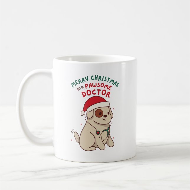 TAZA DE CAFÉ FELIZ NAVIDAD A UN MÉDICA DE PALABRAS (Izquierda)