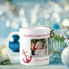 Taza De Café Feliz Navidad Abuelo Nautical 4 Collage de fotos