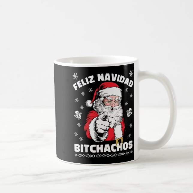 Taza De Café Feliz Navidad Achos Shirt Merry Xmas Funny Santa  (Derecha)