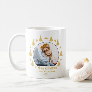 Taza De Café Feliz Navidad Alegre Como Una Madre Foto De Oro Bl