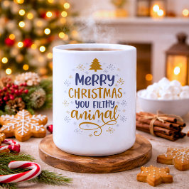 Taza De Café Feliz Navidad, Animal Sucio