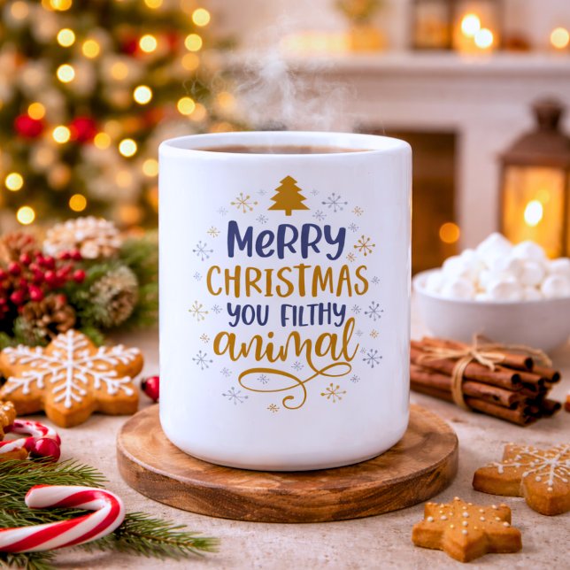 Taza De Café Feliz Navidad, Animal Sucio (Subido por el creador)