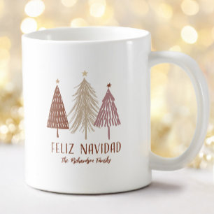 Taza De Café Feliz Navidad Árbol de Navidad Elegante