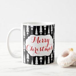 Taza De Café Feliz Navidad Árbol de vacaciones de Navidad a dos