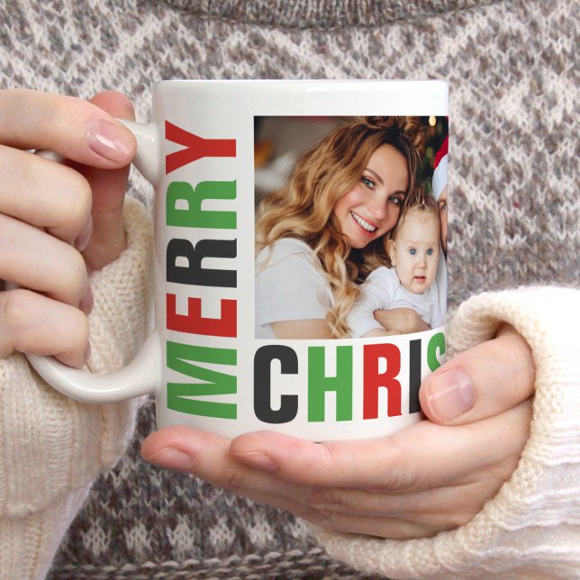 Taza De Café "Feliz Navidad" Audaces festividades y letras en n (Subido por el creador)