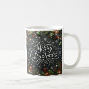 Taza De Café Feliz Navidad, Black Coffee Cup