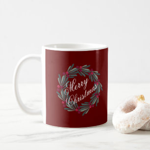 Taza De Café Feliz Navidad Bonito de la Guerra Roja