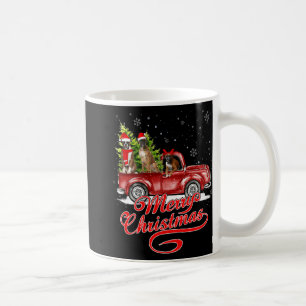 Taza De Café Feliz Navidad Boxer perros Santa Reindeer Red Truc