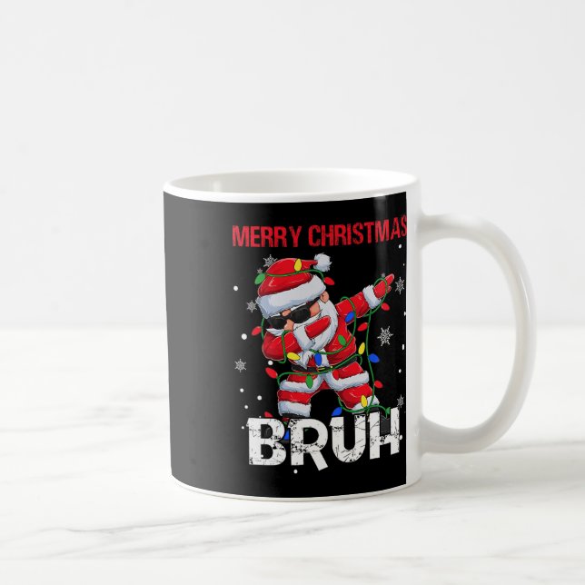 Taza De Café Feliz Navidad Bruh Dabbing Santa Boys Niños Navida (Derecha)