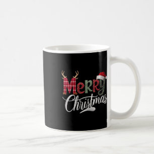 Taza De Café Feliz Navidad Búfalo Negro Y Blanco Para