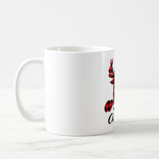 Taza De Café Feliz Navidad Búfalo Rojo Matchin de reno