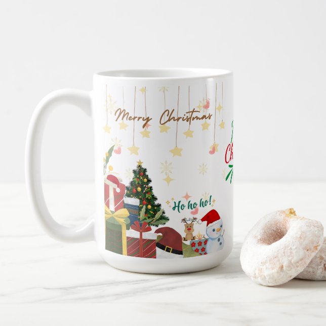Taza De Café feliz navidad café/té mug (Con donut)