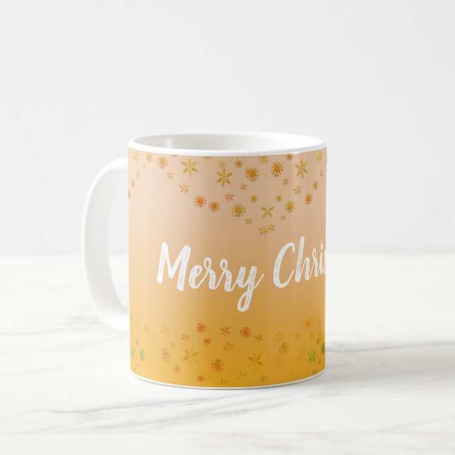 Taza De Café Feliz Navidad Clásico de Mugre Blanca (Anverso izquierdo)