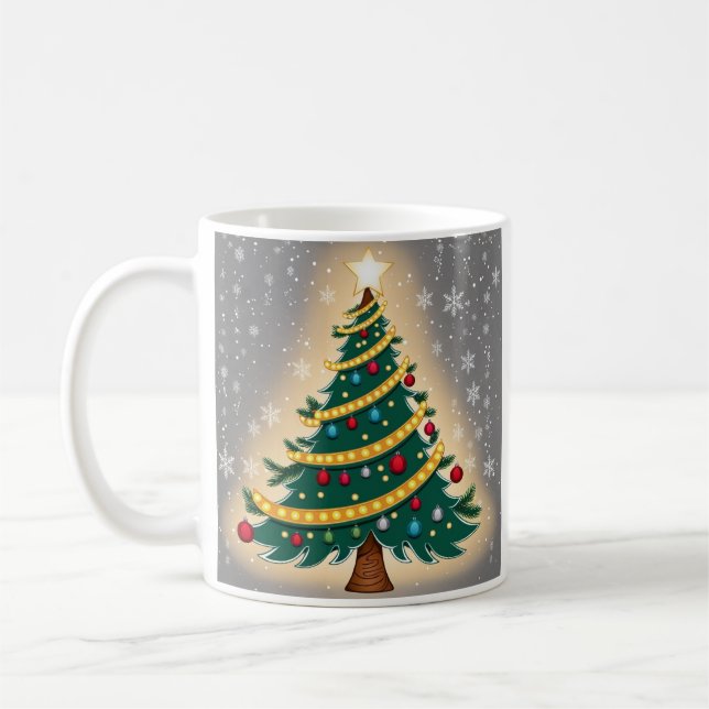 Taza De Café Feliz Navidad Clásico Mug, 11 oz (Izquierda)