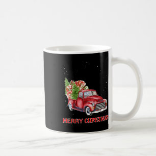 Taza De Café Feliz Navidad Clic Red Truck Tree Family Navidad