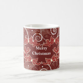 Taza De Café Feliz Navidad con arcos y estrellas