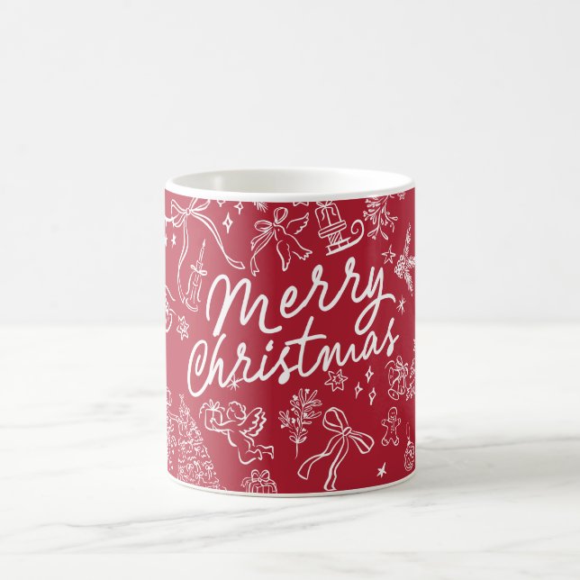 Taza De Café Feliz Navidad con mano (Centro)