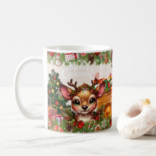 Taza De Café Feliz Navidad con regalo de vacaciones de Reno de