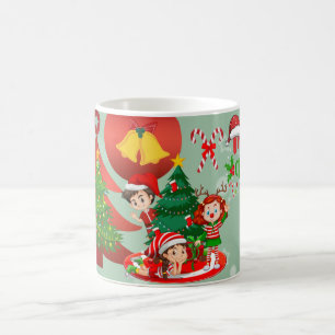 Taza De Café Feliz Navidad con regalos de bastones de caramelo