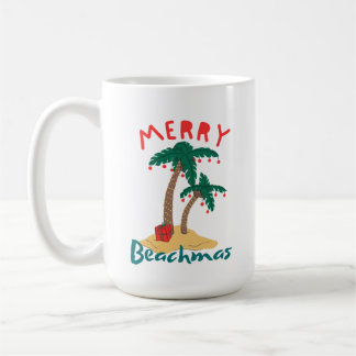 Taza De Café Feliz Navidad de Playa en Julio