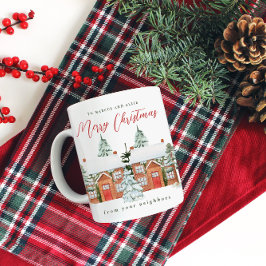 Taza De Café Feliz Navidad desde tus vecinos