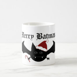 Taza De Café Feliz Navidad divertido murciélago gótico para los