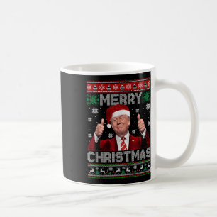 Taza De Café Feliz Navidad Donald Trump Papá Noel Navidad Ugl
