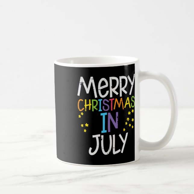 Taza De Café Feliz Navidad En Julio Estrellas Nochebuena De Ver (Derecha)