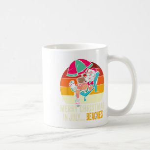 Taza De Café Feliz Navidad En Julio... Playas Summer Christma