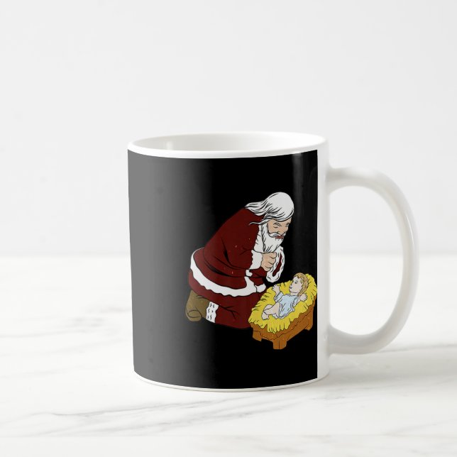 Taza De Café Feliz Navidad endulzando a Santa Claus con Ba (Derecha)
