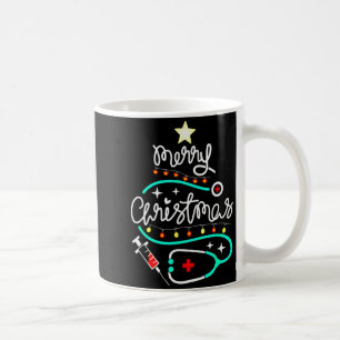 Taza De Café Feliz Navidad Enfermera Doctor Estetoscopio Navida